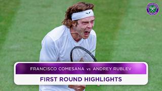 Sixth seed SHOCKED  Andrey Rublev vs Francisco Comesana  Highlights  Wimbledon 2024 [upl. by Llemor]