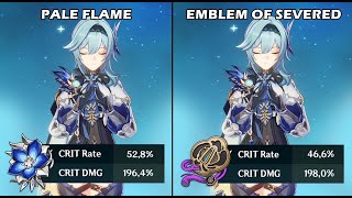 Eula  Pale Flame vs Emblem of Severed Fated Burst Comparison [upl. by Neersan]