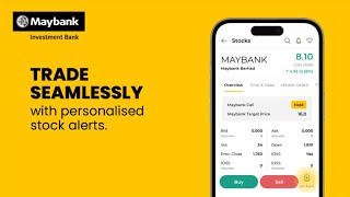 Maybank Trade MY App Set Stock Alerts [upl. by Alston]