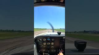 Cessna 172 takeoff  pilots eye view [upl. by Enitsyrk]