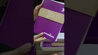 Unboxing Accenture welcome kit 🎀✨youtube youtubeshorts office welcomekit shorts [upl. by Halla655]