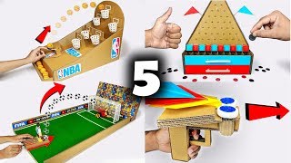 5 Amazing Cardboard Games Compilation [upl. by Ykvir]