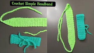 How to Crochet a Very Simple Headband for Beginners [upl. by Hirschfeld827]