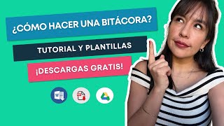 📝 ¿Cómo hacer una BITÁCORA 【Plantillas Gratis】CANVA WORD [upl. by Merkley]