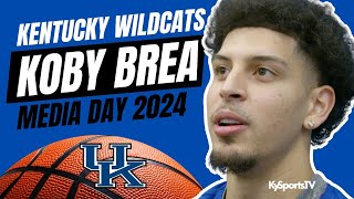 Kentucky Wildcats Basketball Koby Brea  Media Day 2024 [upl. by Enitsej]