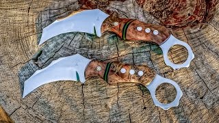 Making 2 VULTURE KARAMBIT Knives Part 1 [upl. by Nnylekoorb]