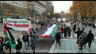 Toronto protests in solidarity with Palestine Nov 12 2023 [upl. by Micki]