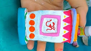 Diwali DIY 😱😃Terracotta Tulsi Plantertrendingarteasydiytulsiplanterviralshort viralvideo [upl. by Arrol]