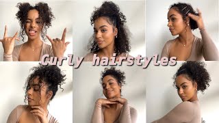 12 easy CURLY hairstyles [upl. by Nikolas561]