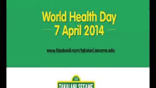 Takalani Sesame celebrates World Health Day  Moshe [upl. by Sibel39]