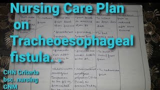 NCP Tracheoesophageal fistula childhealthnursing nursingcriteria [upl. by Aret526]