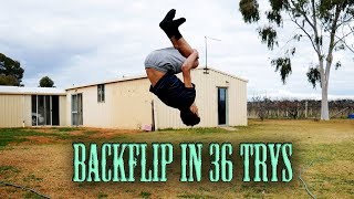 Learning a BACKFLIP On The Ground In UNDER 15 MINUTES Backflip Progression [upl. by Randa406]