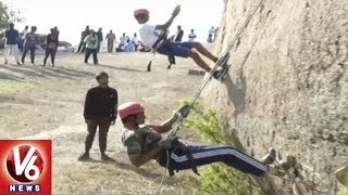 Collector Sarfaraz Ahmed Trekking And Focus On Molangur Fort As A Tourist Place  Karimnagar  V6 [upl. by Ymij]