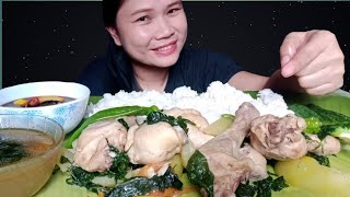 TINOLANG MANOK WITH PAPAYA  PINOY MUKBANG PHILIPPINES [upl. by Alesandrini]