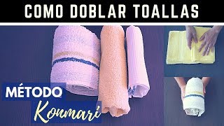 Cómo doblar toallas y toallones  trapos de cocina  METODO KONMARI [upl. by Edrei448]