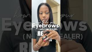 pt1 easiest way to do your brows with no concealer  how to do your eyebrows tutorial very detailed [upl. by Lomax]