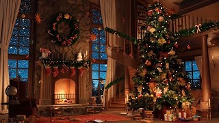 Christmas Music Ambience with Instrumental Christmas Music amp Crackling Fireplace [upl. by Scotti]