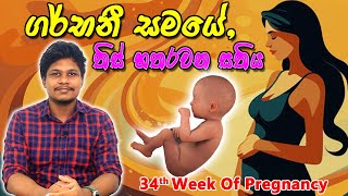 Pregnancy 34th Week  Sinhala Medical Review  අම්මයි බබයි [upl. by Ytisahcal]