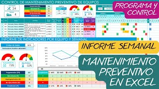 Control de MANTENIMIENTO PREVENTIVO📆en Excel✅para Equipos y Maquinaria [upl. by Ekusoyr]