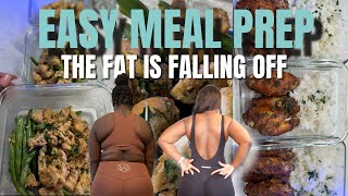 EASY MEAL PREP FOR WEIGHT LOSS High protein to lose fat and build muscle [upl. by Smiley48]