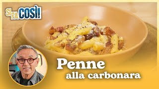 Penne alla carbonara  Si fa così  Chef BRUNO BARBIERI [upl. by Ninnetta]