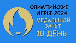 Олимпийские Игры 2024 Медальный зачет День 10 [upl. by Ecneret]