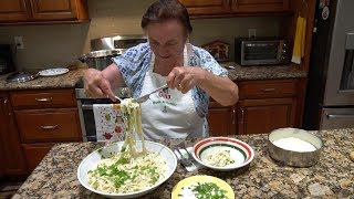 Italian Grandma Makes Fettuccine Alfredo [upl. by Aiuqat]