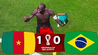 CAMEROON VS BRAZIL VINCENT ABOUBAKAR GIVES VICTORY TO CAMEROON [upl. by Ahsilahs]