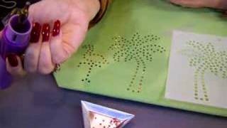 HotFix Crystal Rhinestone STENCIL Demonstration [upl. by Hollyanne]