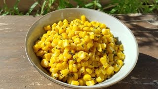 Thanksgiving Side Dish Recipe  Sauteed Butter Corn with Parsley [upl. by Elleryt]