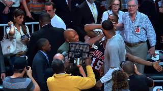 LeBron James Gets Videobombed by Chris Bosh and Mario Chalmers [upl. by Htyderem832]