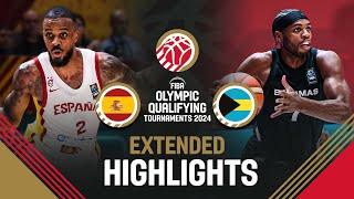 Final Spain 🇪🇸 vs Bahamas 🇧🇸  Extended Highlights  FIBA OQT 2024 Spain [upl. by Gnues]