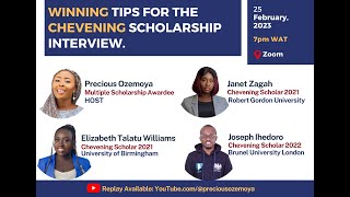 part 2  Chevening INTERVIEW questions amp ANSWERS WIN the CHEVENING Scholarship to study FREE in UK [upl. by Acebber]