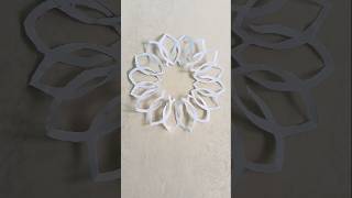 How to make easy paper snowflake shorts snowflakes craft creative art yt papercraft [upl. by Nele]