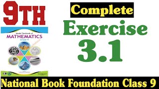 class 9 maths chapter 3 exercise 31 new book  National Book Foundation class 9 mathsfazal academy [upl. by Petronia]