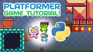 Python Platformer Tutorial  Animations Sprites Collisions Jumping Gravity [upl. by Dleifrag]