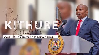 LIVE AT KICC PROF KITHURE KINDIKI SWEARING IN CEREMONY [upl. by Eeleimaj]