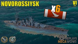 Novorossiysk ranked 6kill hard carry  World of Warships Gameplay [upl. by Lubbi438]