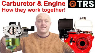 Engine amp Carburetor  Working Together  How they Work  4Stroke  Gasoline [upl. by Monreal500]