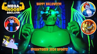 Roblox 💪Mega Noob Simulator 2💪  All Bosses  Cutscenes Spooktober Update [upl. by Utley]