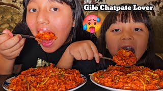 Gilo Chatpate MukbangChatpate Lovers Jasna JastinaStreet FoodSpicy Chatpate Prayer Request [upl. by Malek195]