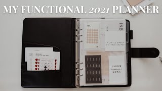 2021 PLANNER FLIP THROUGH  Minimal  Functional Planning  A5 Planner SetUp [upl. by Mosora]