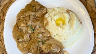 بيكاتا اللحم بصوص المشروم beef piccata with mushroom sauce [upl. by Gent]