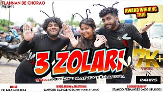 3 ZOLARI  NEW KONKANI COMEDY SONG  TRIO  2024  FLANNA DE CHORAO [upl. by Reilamag829]