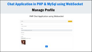 Chat Application in PHP amp MySql using WebSocket  Manage Profile [upl. by Cira]