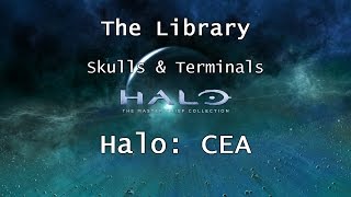 Halo MCC Halo CEA  Skulls amp Terminals  Mission 7  The Library  Collectibles [upl. by Nelli]