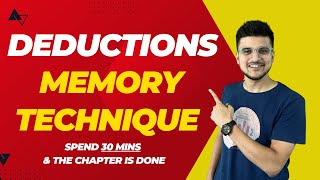 Deductions  Memory Technique  Inter amp Final  CA Amit Mahajan  CA CMA [upl. by Dahsraf]