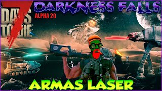 7 Days to Die 👾DARKNESS FALLS🧟‍♂️ 43 quotARMAS LASER Y ESTRUCTURA ANTIHORDAS CHETAquot😲 Gameplay español [upl. by Levinson]