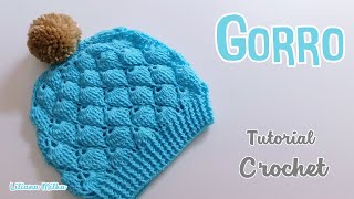 Como tejer gorro a crochet  ganchillo para mujer y niñas Paso a paso [upl. by Felicidad]