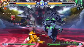 BlazBlue Central Fiction Jubei vs Susanoo Hell Mode [upl. by Suhsoj]